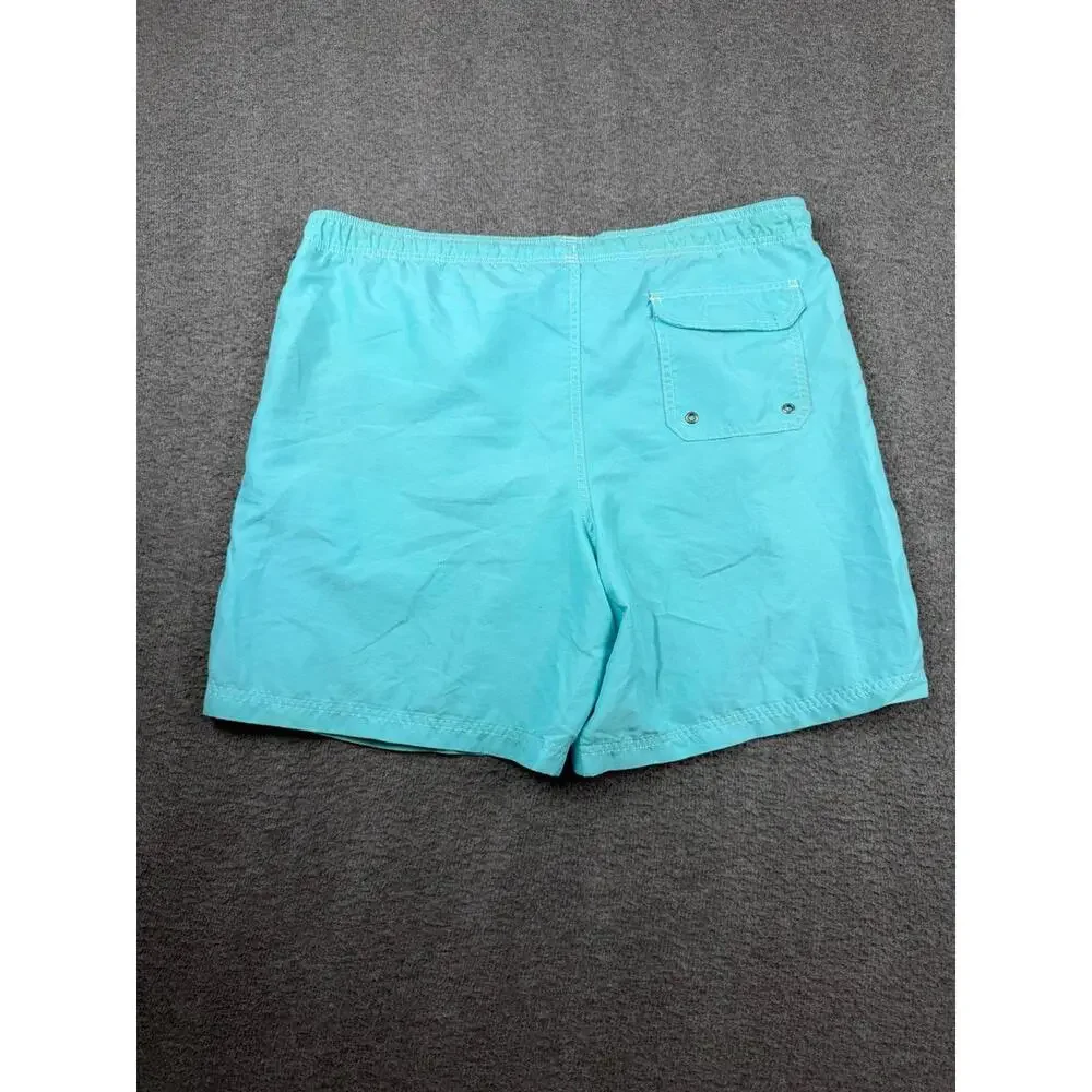 Men's Aqua Blue Swim Trunks with Mesh‎ Lining Size Medium